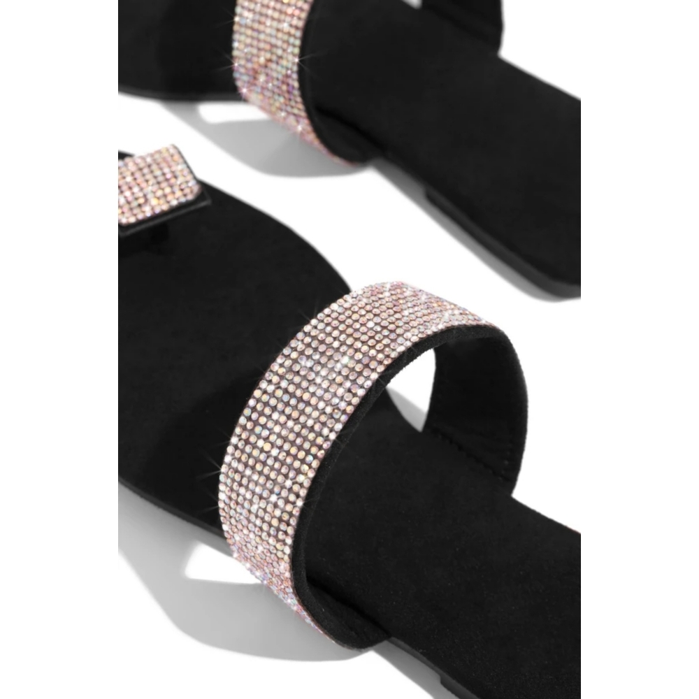 𝙇𝙖𝙨𝙩 𝙎𝙞𝙯 6 🖤Rhinestone Emblished Squared - Picture 6 of 9